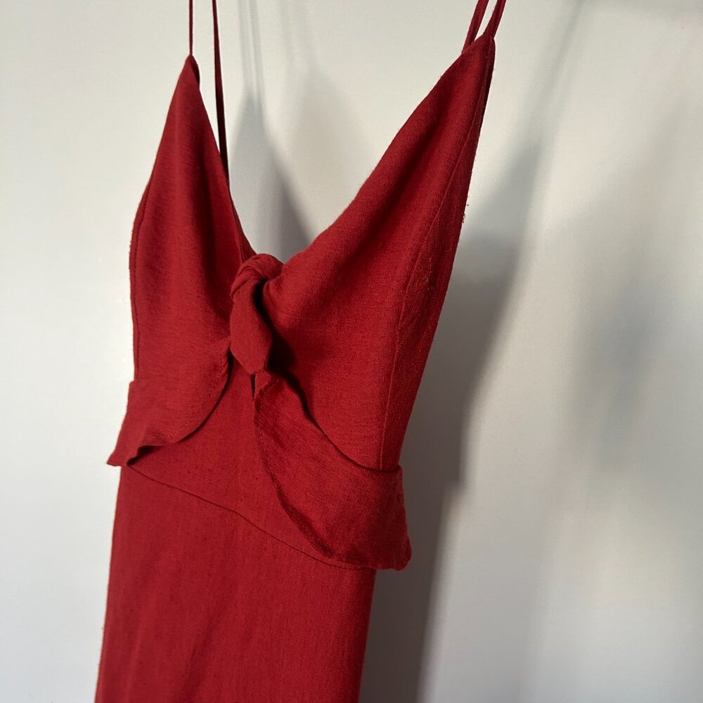 Isalis Red Ruffle Bow Dress - Picture 5 of 9